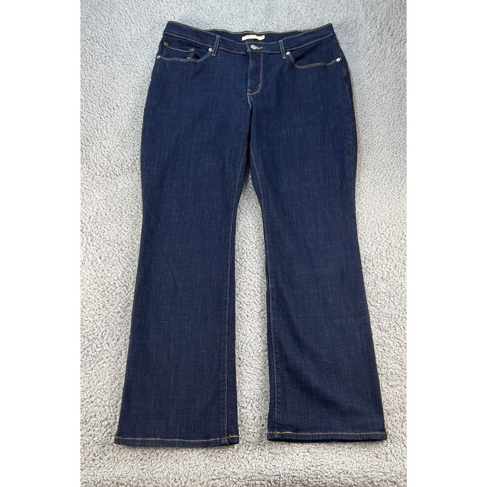 Levi's Classic Bootcut Womens 33x30 (35x30) Blue Dark Wash Mid Rise Levis